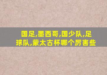 国足,墨西哥,国少队,足球队,蒙太古杯哪个厉害些